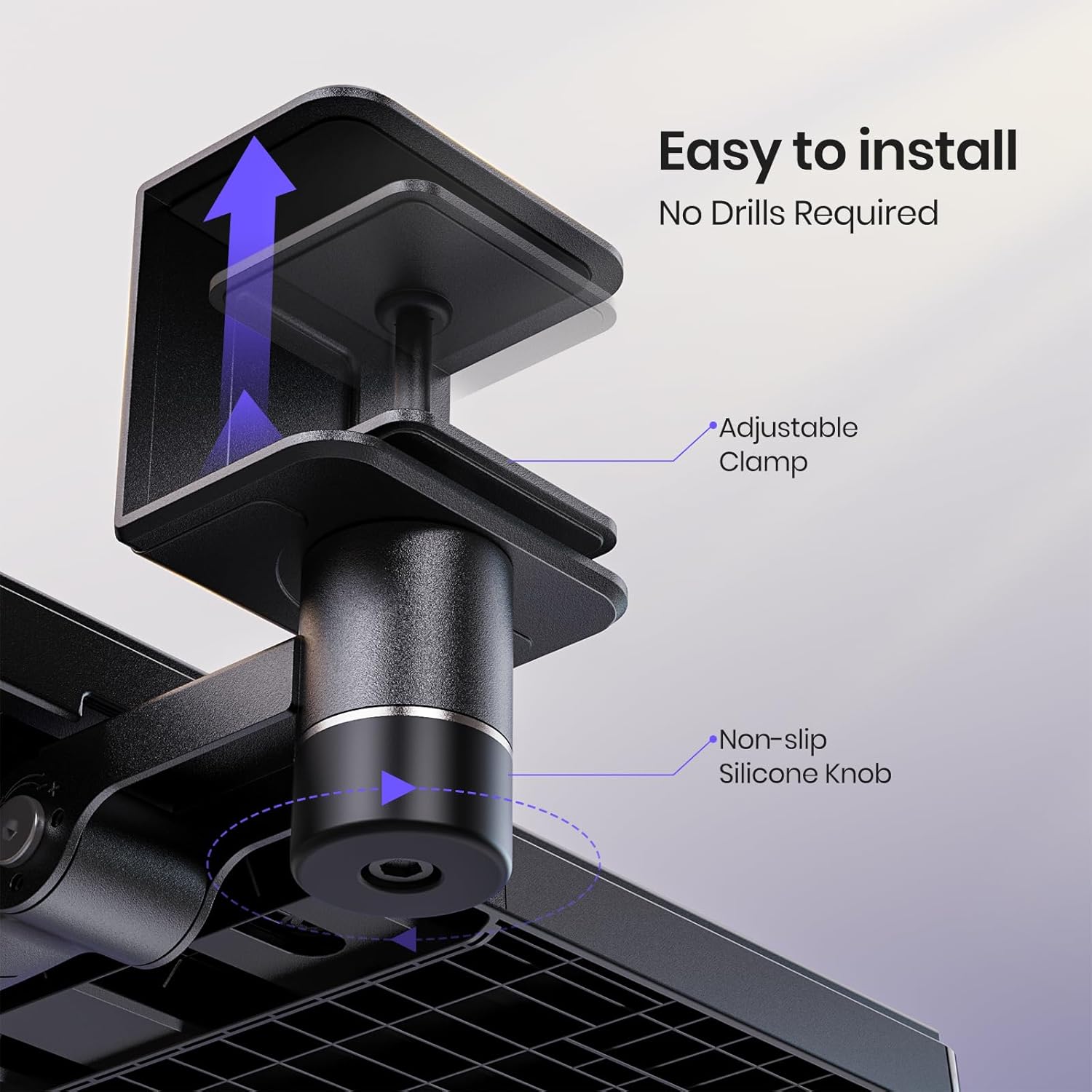 Klearlook Keyboard Tray Under Desk&Above Desk - Adjustable Ergonomic Sit Stand Keyboard Riser w/360° Rotation, 24.4"×10.08" Keyboard Stand Desk Extender w/Wrist Rest&Storage Drawer-Black - Image 5